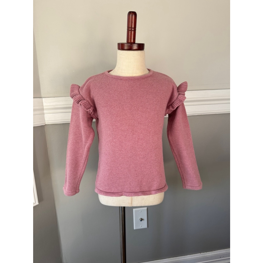 Jamie Kay | Organic Cotton Ruffle Sweater | Size 5
